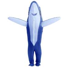 1pc Adult Inflatable Shark Costume, Suitable For Height 1.5-2m, Perfect For Christmas, Cosplay, Party, Stage Performance And Masquerade - Deep Blue Shark-l - View 9