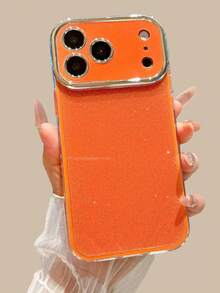 New 17Promax Glitter IPhone16Promax Apple 15 Phone Case Compatible With 14 - Orange - View 1
