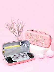 New Switch 2 (2025) Game Console Accessories, Kids Rose & Rabbit Print Pattern Switch Protective Case/Hard Transparent Glitter Shell, Compatible With Switch 2/Switch NS/Switch OLED/Lite, Suitable For Switch 2/Switch Game Console Accessories, Full Set Bundle, Storage Bag, Card-Insertable Dock, Switch Protective Case, Best Gift For Switch Players - Multicolor - View 7
