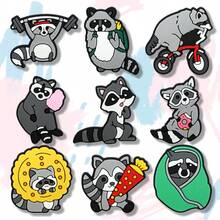 9PCS Raccoon Animal Theme Shoe Charms Set, PVC Shoe Decorations, Shoe Accessories Charms, Gift Idea For Birthday Christmas Halloween Party Favors - Multicolor - View 2