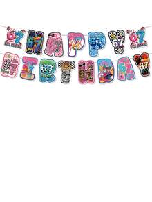 1 Set Cake Decoration Toppers + Birthday Party Decoration Banner, 67 Theme Party Home Decor, Outdoor Dining Decor, Holiday Essentials - 67 Models - View 5