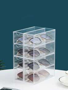Acrylic Desktop Drawer Eyewear Storage Box, Fashion Glasses Display Case, Dust-Proof Storage Rack - Clear - View 5