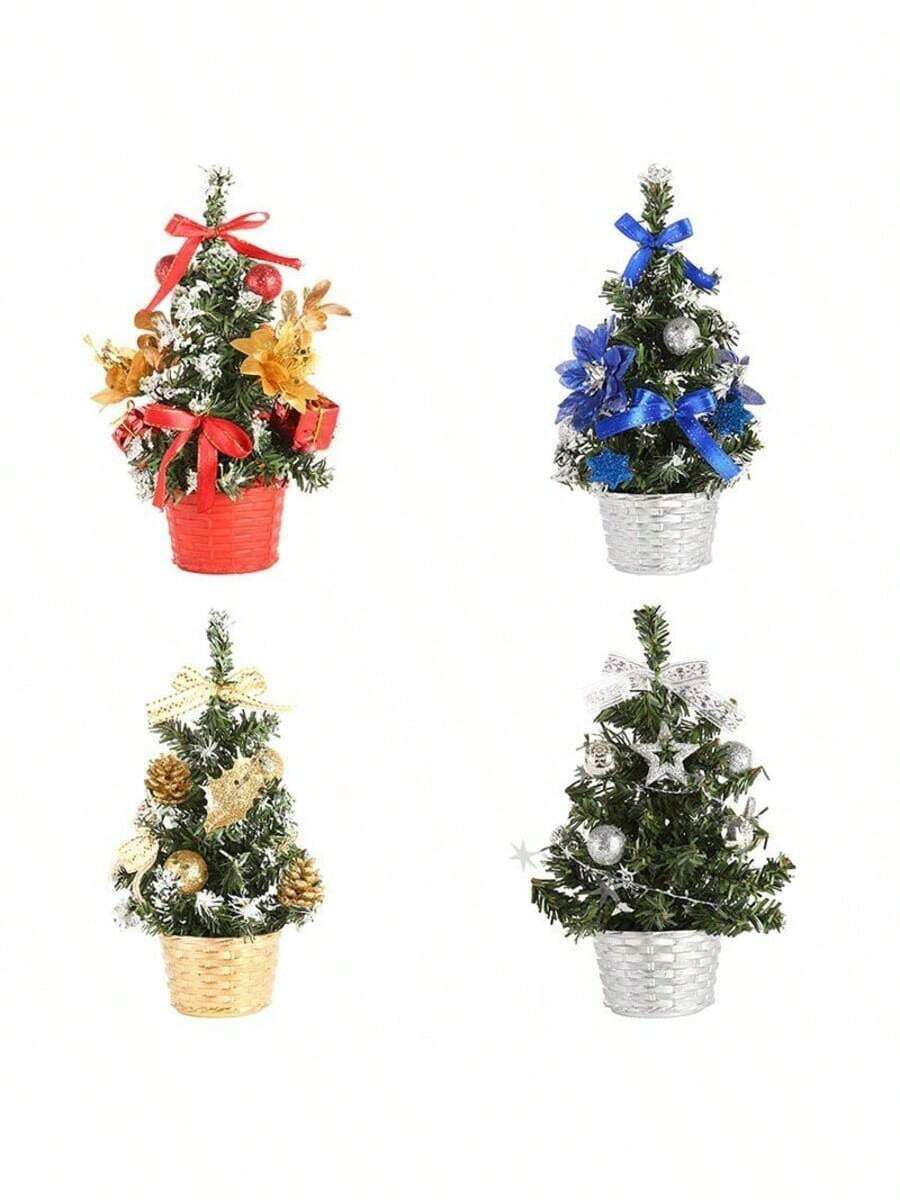 1 cây thông Noel trang trí mini nhân tạo, phụ kiện trang trí mini, quà tặng Giáng sinh cho gia đình, 20/30cm, quà tặng đặc biệt, trang trí nhà cửa - Nhiều màu - Xem 1