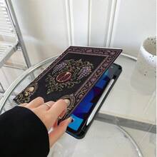 1件復古花卉印花平板保護殼－多角度支撐保護套附筆槽，相容 iPad 10代 10.9 吋 2022 智慧保護殼/Air 13(M3 2025)/11(A16 2025)/Galaxy Tab S10+/S9/A9，相容 Oppo Pad、 Matepad、Vivo Pad、Honor Pad、Xiaoxin Pad - 彩色 - 查看 4