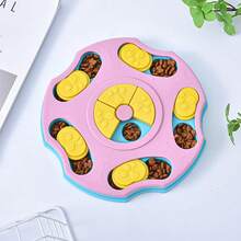 Dog Puzzle Toys Slow Feeder Interactive Increase IQ Food Dispenser Non-Slip Slowly Eating Bowl Cat Dogs Food Games - Pawprint Pink - View 7
