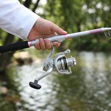 1.8m/5.9ft Pink Telescopic Fishing Rod Stylish Lightweight Portable Freshwater Fishing Pole Beginner Friendly Gift For Women - Pink - View 5