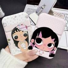 Big Eye Girl Mirror Cute Peripheral Folding Mirror Makeup Mirror Student Abstract Desktop Portable Carry-On Vanity Mirror - Multicolor - View 3