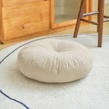 1pc Japanese Round Cushion, Solid Color Thickened Zabuton, Living Room Balcony Window Seat, Changeable Shoe Stool Pad, Chair Cushion, Suitable For Daily Use Or Gift, Home Decor - A - View 13