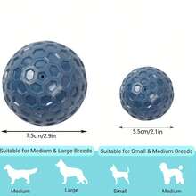 1 pieza Juguete de pelota chillona resistente y duradera para perros, disponible en 2 tamaños, hecho de goma súper resistente, juguete interactivo grande con mecanismo de chillido único y función de alimentación - Azul - Ver 3