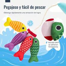 Juguetes de Conteo de Pesca, Juego de Pesca de Tela 10 en 1 con Vasos Apilables, Juego Educativo a Juego, Juguetes Montessori Clasificar Colores, Regalos para Niños - Multicolor - Ver 3