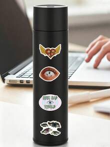 50pcs Surreal Weird Eye Art Stickers - Glitch Subculture Style, Flower Eyes & Mutated Organs, Waterproof PVC Material, Suitable For Skateboard, Kindle, Laptop, Notebook, Journal, Scrapbook, Desktop Accessories - Multicolor - View 8