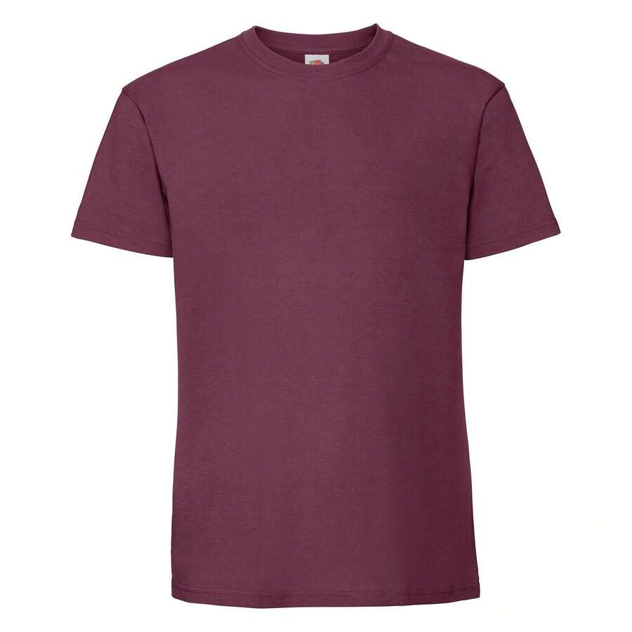 Fruit Of The Loom Mens Ringspun Premium T-Shirt - Burgundy - View 1