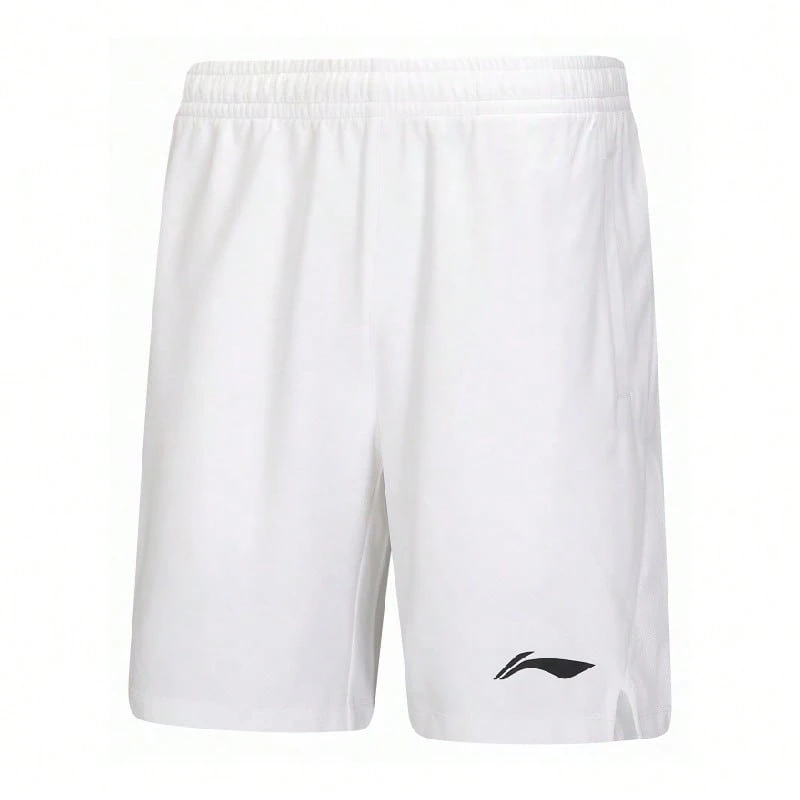 LI-NING 省隊系列匹克球羽球比賽短褲，男款透氣快乾專業賽事訓練褲 AAPV045 - 白色 - 查看 1