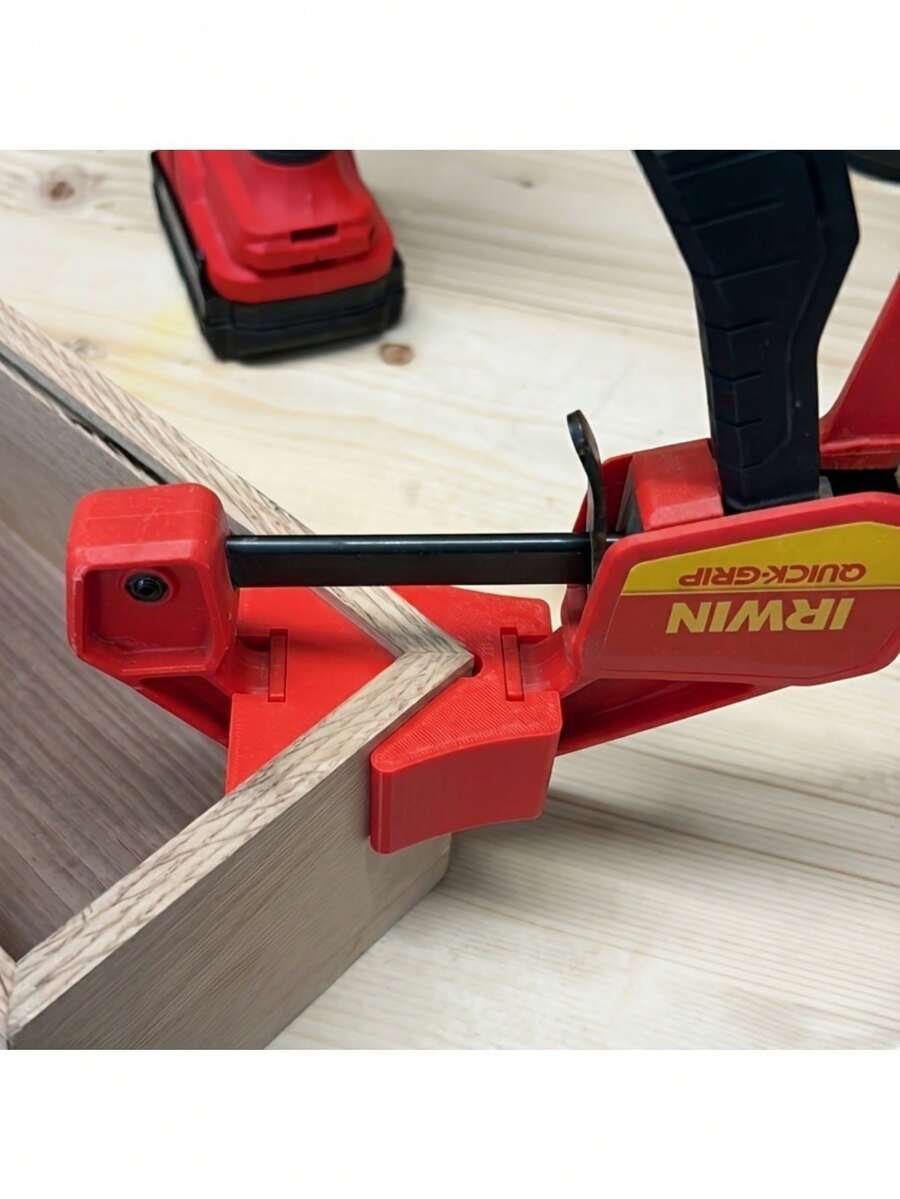 2 piezas Adaptador de ángulo rápido, diseñado para usar con pinzas rápidas Irwin, proporciona sujeción en ángulo, adecuado para carpintería y proyectos, material plástico duradero, pinza de gancho esencial para carpintería - A - Ver 1