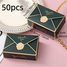 10/50pcs Blank Packaging Paper Gift Boxes, Classic Envelop Gift Boxes For Wedding Favors, Birthday Party, Cosmetics Packaging - Multicolor - View 26