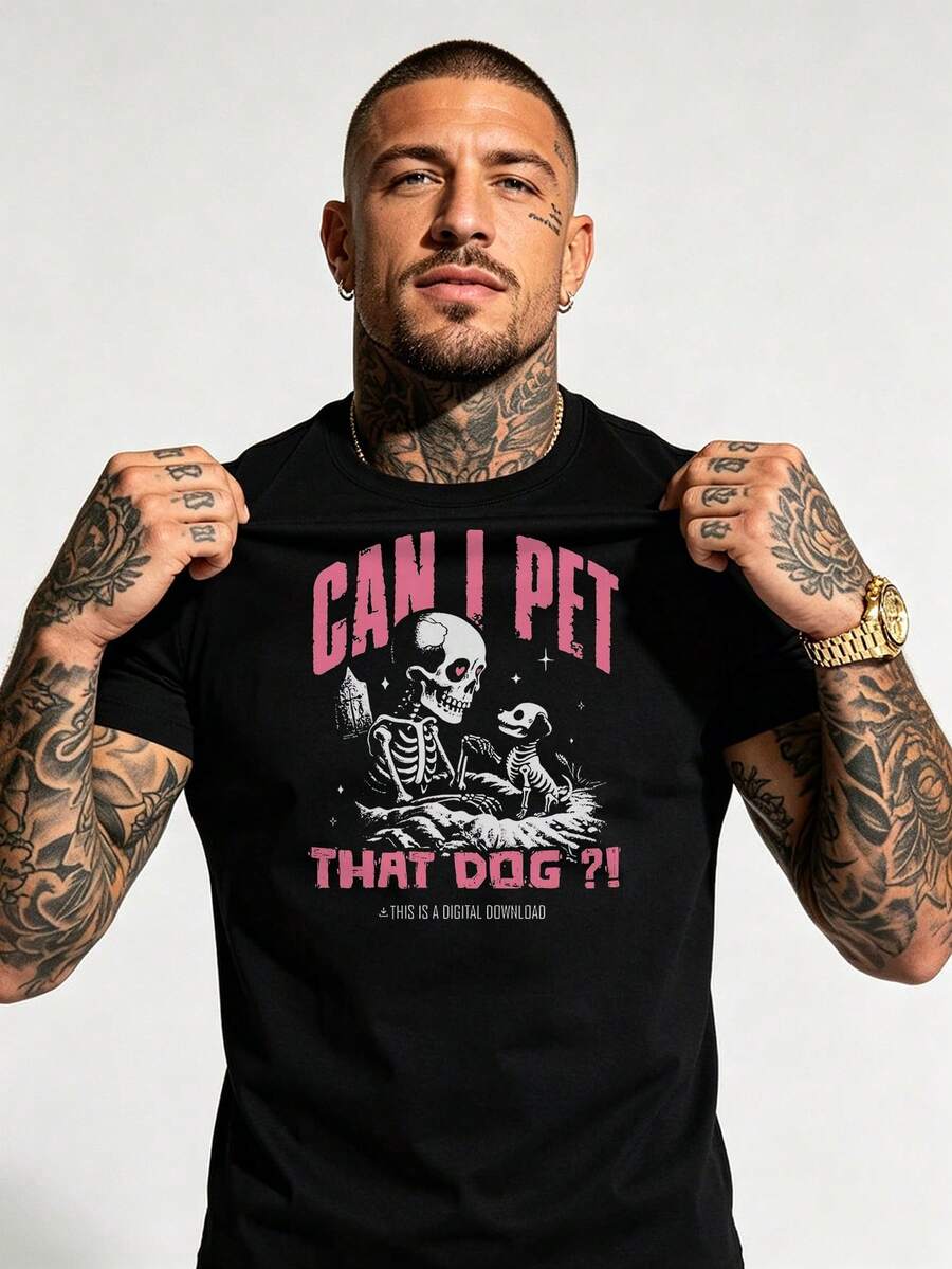 Men T-Shirts - 黑色 - 查看 1