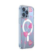 Süße rosa herzförmige Schleife Apfel 17 Handyhülle Ip15promax Anti-Sturz Schutzhülle 14 magnetische Saugschale - Magnetisches Acryl - ZJ3176 - Übersicht 6