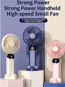 Tragbarer Handventilator Mini, wiederaufladbar, Desktop-Kühlgerät für Zuhause und Wohnheim, 1200mAh - Handgehalten - Übersicht 2