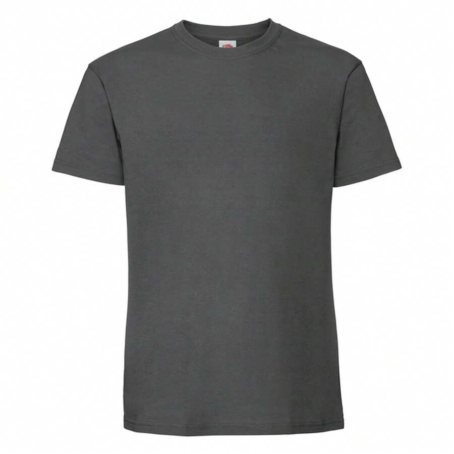 Fruit Of The Loom Mens Iconic Premium Ringspun Cotton T-Shirt - Light Graphite - View 1