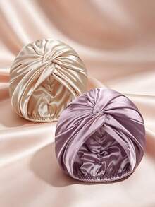 YPGVUO 1PC Satin Twist Turban Headwrap, Smooth Silky Solid Color Head Scarf, Soft Stretchy Turban Cap For Daily Wear, Hair Protection & Prayer Occasions - Multicolor - View 6