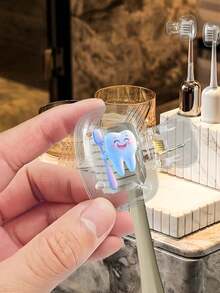 Set di portaspazzolino portatile con motivo a impronta di dente e faccia sorridente, adatto per uso domestico e da viaggio, carina molletta portaspazzolino, adatto per scuola, casa e viaggio, miglior regalo per famiglia e amici, design portatile comodo da trasportare, coperchio antipolvere per la testina dello spazzolino adatto per il viaggio, miglior scelta per coppie, amici, famiglia, insegnanti, appassionati di viaggi, articolo essenziale per la casa - Multicolore - Visualizzare 5