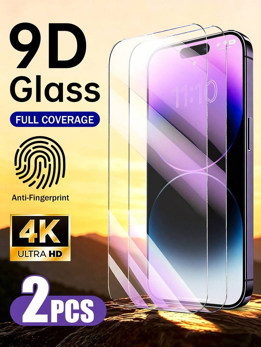 Yezodawee Full Coverage HD Eye-Protection Screen Protector, Compatible With Phone 16E/16/16 Plus/16 Pro/16 Pro Max, Phone 15/15 Plus/15 Pro/15 Pro Max, 14/14 Plus/14 Pro/14 Pro Max Series, Anti-Drop, Anti-Scratch, Smooth Touch, Fingerprint-Free - Clear - View 1