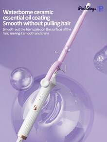PinkSings 9mm Ceramic Small Curling Iron, 3/8 Inch Small Curling Iron, Suitable For Short And Long Hair, 3 Temperature Settings Ceramic Small Curling Iron, Create Tight Curls - Pink - View 6