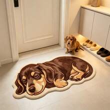 1 pieza Alfombra asimétrica con formas variadas de perro lindo, alfombra decorativa suave y adorable de estilo infantil, alfombra asimétrica de diseño único, alfombra de dibujos animados lindos, decoración de dormitorio, alfombra pequeña, alfombra, decoración del hogar, alfombra de sala de estar, alfombra pequeña de sala de estar, alfombra para exteriores, alfombra lavable, todas las estaciones, primavera, verano, otoño, invierno, alfombra decorativa, adecuada para Navidad, accesorios de baño, conjunto de decoración de habitación, la medición manual puede tener un error de 1-5 cm, por favor tenga cuidado antes de comprar. - Multicolor - Ver 3