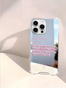 聖經金句圖案鏡面手機殼，適用於 iPhone 13/15/16/17pro/17/14/17/15pro/15 Plus/15 Promax/7plus/8plus/X/Xs Max/Xr/11pro/12pro/13pro/14pro/12mini/13mini/11promax/12promax/13promax/14promax/14plus/17pro Max/17Air/6/6s Plus/7/8/16Pro/16plus/16promax/Se2 以及 Galaxy/A54/A14/A12/A13/A15/A32/A33/A24/A52S/S20/S21/S22/S23/S24/S23Plus/S24ultra/S25/A33/A23/A07/A17/S26/A56/A57 - 彩色 - 查看 2