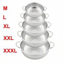 Nồi rây lọc bếp bằng thép không gỉ, giỏ rây lọc bếp bền, phù hợp cho trái cây, rau củ, mì ống, không cần lắp ráp, phụ kiện nấu ăn thiết yếu. - Bạc - Xem 20