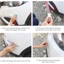 4pcs Car Front And Rear Bumper Protectors, Self-Adhesive Corner Protection Stickers, Car Bumper Anti-Scratch Strips, Front And Rear Anti-Collision Anti-Scratch Strips, Suitable For Most Car Models - A - View 9