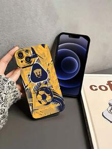 Funda para móvil con diseño de fútbol de , compatible con Samsung, Apple, VIVO, OPPO, , Transsion, ,  y Honor. Fabricada en TPU, ofrece protección contra golpes y caídas. Un regalo ideal para familiares y amigos. - Negro - Ver 4