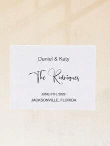 1pc Customized Linen Wedding Guest Book, Personalized Linen Hardcover Photo Album, Wedding Photo Guest Book, Wedding Keepsake Album And Anniversary Photo Album - Multicolor - View 11