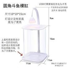 透明壓克力塑料小魚缸附水晶石，桌面創意鬥魚缸，珍珠水鑽景觀魚缸裝飾與造景套組 - 查看 12