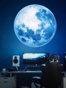 Planet Moon Projector, USB Plug-In, 360° Rotating Decorative Light, Cute Atmosphere Creator, Portable LED Projector With USB Plug For Wall And Ceiling Decoration, LED Starry Sky Atmosphere Light - Black - View 3