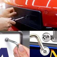 Anti Theft License Plate Screw Kit Stainless Steel Rust Proof Fasteners With Screwdriver And Mounting Hardware Universal Fit For All Vehicles Black - Payment - View 7