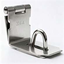 Thickened Stainless Steel Lock Plate Buckle Door Window Anti-Theft Security Bolt Wooden Door Cabinet Door Fixed Clasp Hardware Accessories - Multicolor - View 5