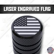 PC Autoworks American Flag Valve Stem Caps U2013 Onyx Black, Anti-Rust Anodized Aluminum, Universal Fit For Car, Truck, SUV, Bike U2013 Set Of 4 (Onyx Black) - ColorF - View 4