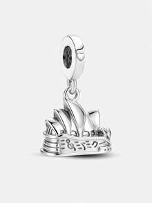1pc 925 Sterling Silver Mini Music Pendant, Suitable For Women Bracelet/Bangle DIY Jewelry Making And Daily Decoration, Decorative Accessory For Girls - Beads 2 - View 19