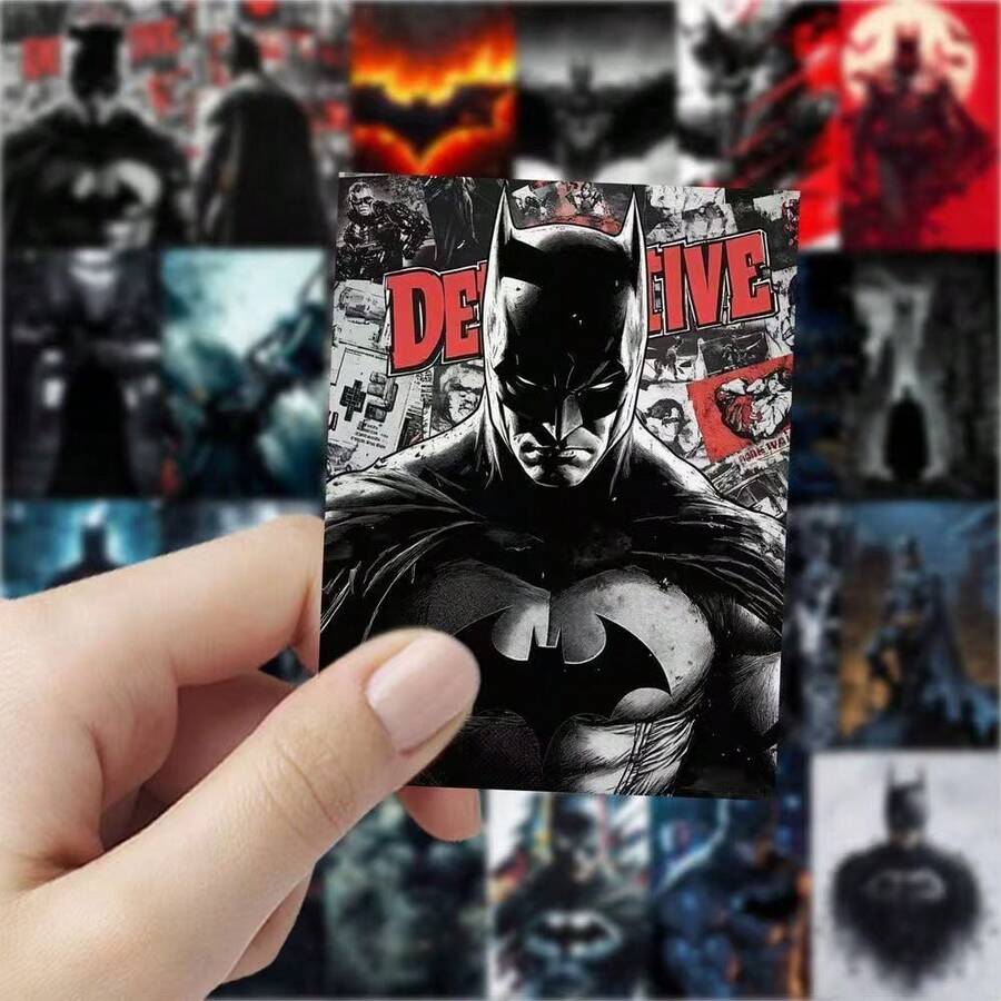 Warner Bros 60pcs Authentic & Batman Stickers, Cartoon Sticker Pack, Decorative Stickers, Decal Pack, Suitable For Phone Case, Laptop Art, DIY Craft Scrapbook, Ideal Party Gift - Holiday Gift - Birthday Gift - Back To School Gift - Multicolor - View 1