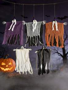 1pc/Set - Halloween Decoration Grim Reaper Skeleton Large Hanging Ghost Haunted House Bar Scene Props Witch Witchcraft Hanging Ornament - View 3
