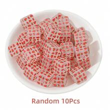 10 Buah Manik-Manik Akrilik Transparan Motif Buah Buram Bentuk Persegi/Bulat, Cocok untuk Dekorasi Rumah, Pembuatan Perhiasan DIY, dan Kerajinan Tangan Kreatif Lainnya - MultiWarna - View 17