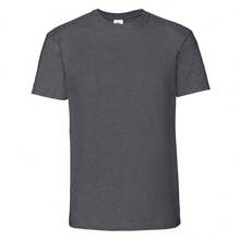 Fruit Of The Loom Mens Iconic Premium Ringspun Cotton T-Shirt - Dark Heather - View 1