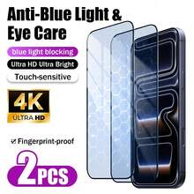 Yezodawee Full Coverage HD Eye-Protection Screen Protector, Compatible With Phone 16E/16/16 Plus/16 Pro/16 Pro Max, Phone 15/15 Plus/15 Pro/15 Pro Max, 14/14 Plus/14 Pro/14 Pro Max Series, Anti-Drop, Anti-Scratch, Smooth Touch, Fingerprint-Free - Clear - View 25