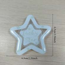 1件裝閃亮幸運星星設計手機背部手柄,可伸縮摺疊手持支架,多功能便攜手機架,時尚甜美風手機裝飾,輕巧免持桌面支撐架 - 彩色 - 查看 5