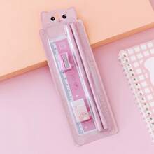 Random 1/4/8/12pcs Cartoon Stationery Set, Pencil, Pencil Sharpener, Eraser, Ruler, Original New 5pcs Set, Suitable For Scroll/Gift/Present/Prize/Back To School Season/Classroom Prize, Gift Filler Bag, Back To School Season Gift - Multicolor - View 8
