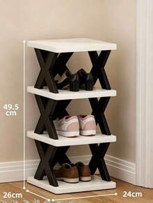 9/8/7/6/5/4/3/2 Tier Narrow Shoe Rack, New Upgraded Shoe Rack, Small Vertical Shoe Rack, Space-Saving DIY Freestanding Shoe Storage Organizer, Suitable For Entryway, Closet, Can Accommodate Size 42-43 Shoes, Easy To Assemble And Stable Structure, Black And White Color Scheme - Multicolor - View 14