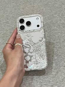 Premium Fashion Patchwork Zebra Leopard Print Phone Case Compatible With IPhone 17 Pro Max, 17, 16, 15, 17 Pro, 16 Pro, Women's New Style, Personalized Unique Korean Niche Shockproof Protective Cover, Style - Silver - View 2