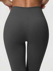 Women's High Waist Pocket Yoga Leggings, Slimming Soft Comfortable, Fitness Running Daily Base Layer Sports Black - Black - View 4