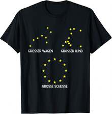 Anti Europe EU Flag Zodiac Sign European Union NO T-Shirt Unisex - Black - View 1